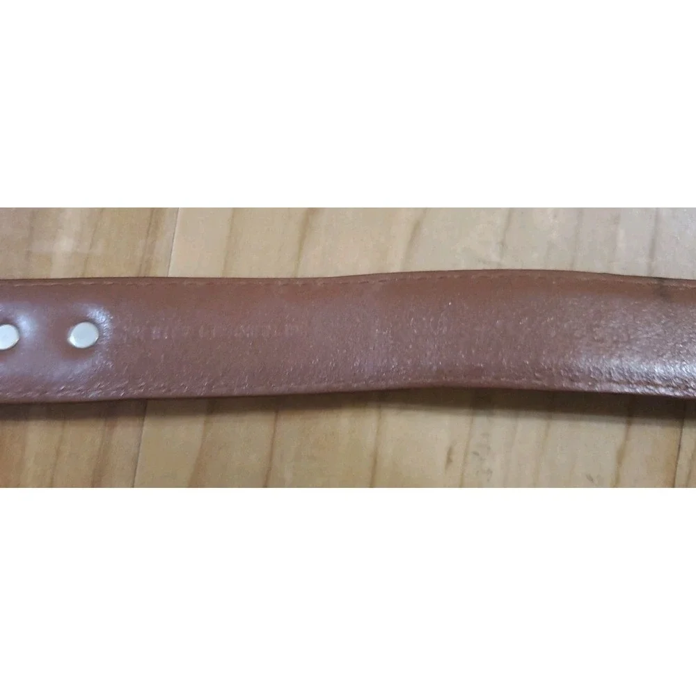 Vintage Greg Noman Brown Leather BELT Golf Shark Logo Conchos Men Size 40‎
